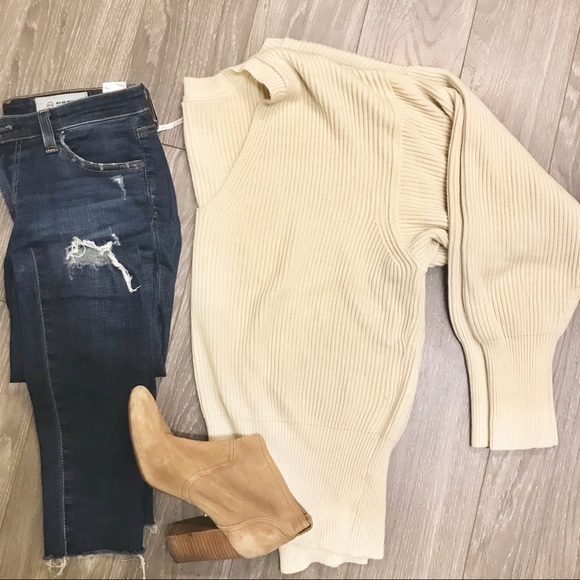 Free People Sweaters - EUC Free People Knit Sweater Cream Size Large